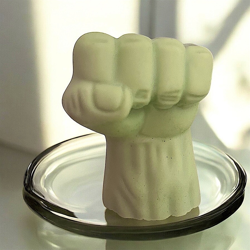 Minty hulk soap scented handmade 3x4in shea butter based 6oz